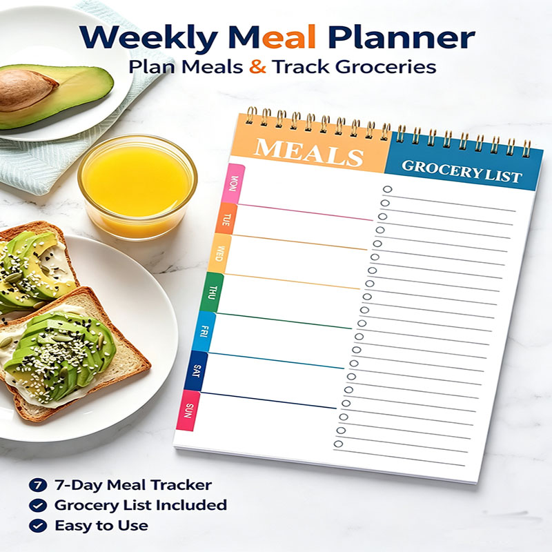 Baby Food List - Еженедельный планировщик питания, блокнот 5.6x8.5 дюймов,