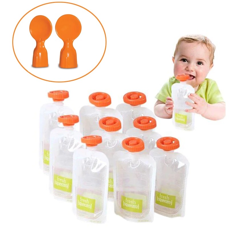 50 шт. пакетов для хранения де – обзор и цена Baby Puree Pouch