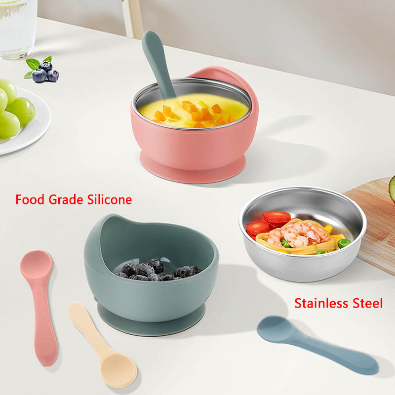 Набор из 3 предметов, миска дл – обзор и цена Silicone Suction Bowl