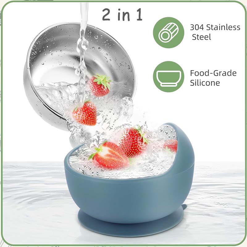 Набор из 3 предметов, миска дл – обзор и цена Silicone Suction Bowl