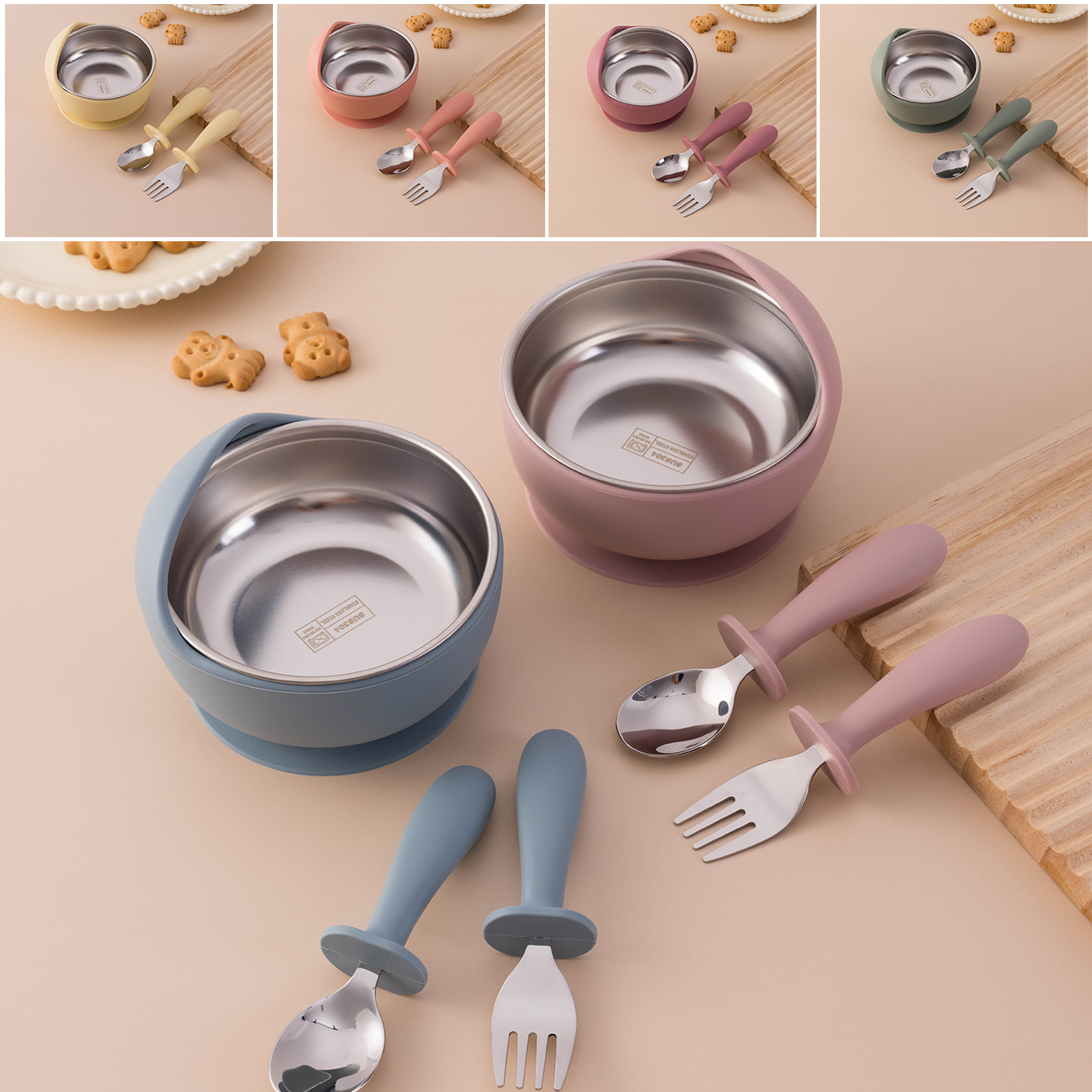 Цветной детский набор из 3 пре – обзор и цена Silicone Suction Bowl